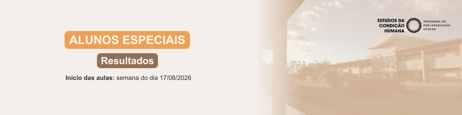 Alunos especiais - 2/2026 - resultado