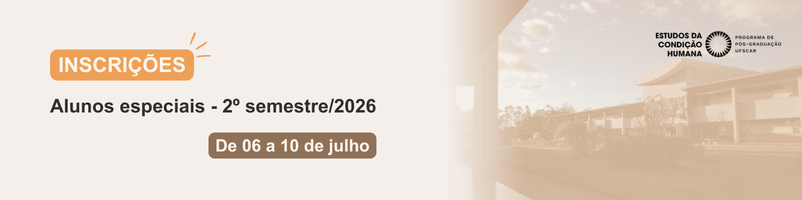 Alunos especiais - 2/2026