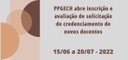 Credenciamento de novos docentes