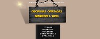 Disciplinas ofertadas 2023/1