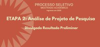 Divulgado o resultado preliminar da análise dos projetos de pesquisa