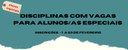 Inscrições para aluno/a especial semestre 2023/1