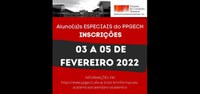 Inscrição para alunos especiais acontece nos dias 3 a 5 de Fevereiro