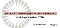 Divulgação das Inscrições para aluno especial no PPGECH  2o. semestre de 2024