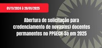 Orientações para Credenciamento de Novos Docentes Permanentes - 2025