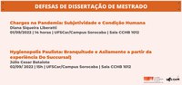 Defesas de dissertação em agosto